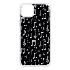 Chalk Music Notes Signs Seamless Pattern Iphone 14 Plus Tpu Uv Print Case by Ravend