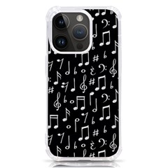 Chalk Music Notes Signs Seamless Pattern Iphone 14 Pro Tpu Uv Print Case by Ravend