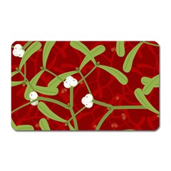 Mistletoe Christmas Texture Advent Magnet (rectangular) by Hannah976