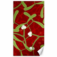 Mistletoe Christmas Texture Advent Canvas 40  X 72  by Hannah976