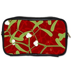 Mistletoe Christmas Texture Advent Toiletries Bag (two Sides) by Hannah976