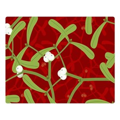 Mistletoe Christmas Texture Advent Two Sides Premium Plush Fleece Blanket (large) by Hannah976