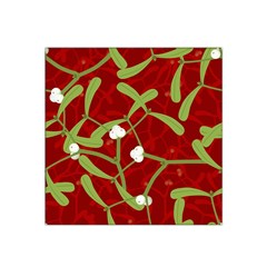 Mistletoe Christmas Texture Advent Satin Bandana Scarf 22  X 22 