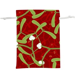 Mistletoe Christmas Texture Advent Lightweight Drawstring Pouch (xl) by Hannah976