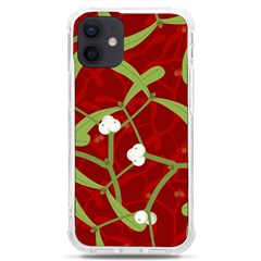 Mistletoe Christmas Texture Advent Iphone 12 Mini Tpu Uv Print Case	 by Hannah976