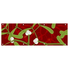 Mistletoe Christmas Texture Advent Banner And Sign 9  X 3 