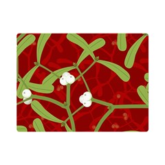 Mistletoe Christmas Texture Advent Premium Plush Fleece Blanket (mini)