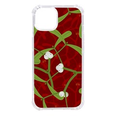 Mistletoe Christmas Texture Advent Iphone 14 Tpu Uv Print Case