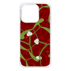 Mistletoe Christmas Texture Advent Iphone 14 Pro Tpu Uv Print Case