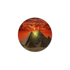 Pyramids Egypt Monument Landmark Sunrise Sunset Egyptian Golf Ball Marker (4 Pack) by Proyonanggan