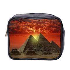 Pyramids Egypt Monument Landmark Sunrise Sunset Egyptian Mini Toiletries Bag (two Sides) by Proyonanggan