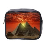 Pyramids Egypt Monument Landmark Sunrise Sunset Egyptian Mini Toiletries Bag (Two Sides) Front