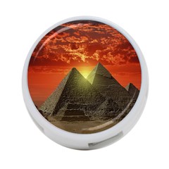 Pyramids Egypt Monument Landmark Sunrise Sunset Egyptian 4-port Usb Hub (one Side) by Proyonanggan