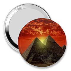 Pyramids Egypt Monument Landmark Sunrise Sunset Egyptian 3  Handbag Mirrors by Proyonanggan