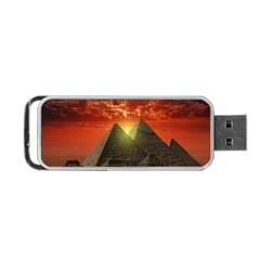 Pyramids Egypt Monument Landmark Sunrise Sunset Egyptian Portable Usb Flash (two Sides) by Proyonanggan