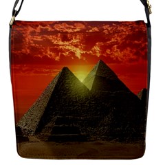 Pyramids Egypt Monument Landmark Sunrise Sunset Egyptian Flap Closure Messenger Bag (s) by Proyonanggan