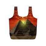 Pyramids Egypt Monument Landmark Sunrise Sunset Egyptian Full Print Recycle Bag (S) Front