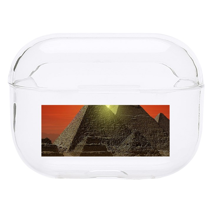 Pyramids Egypt Monument Landmark Sunrise Sunset Egyptian Hard PC AirPods Pro Case