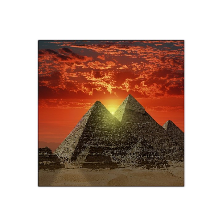 Pyramids Egypt Monument Landmark Sunrise Sunset Egyptian Satin Bandana Scarf 22  x 22 