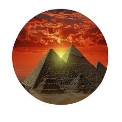 Pyramids Egypt Monument Landmark Sunrise Sunset Egyptian Mini Round Pill Box (pack Of 3) by Proyonanggan