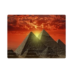 Pyramids Egypt Monument Landmark Sunrise Sunset Egyptian Premium Plush Fleece Blanket (mini) by Proyonanggan