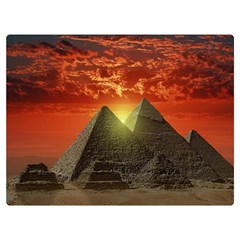 Pyramids Egypt Monument Landmark Sunrise Sunset Egyptian Premium Plush Fleece Blanket (extra Small) by Proyonanggan