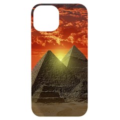 Pyramids Egypt Monument Landmark Sunrise Sunset Egyptian Iphone 14 Black Uv Print Case by Proyonanggan