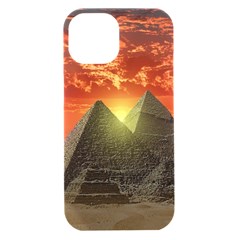 Pyramids Egypt Monument Landmark Sunrise Sunset Egyptian Iphone 15 Black Uv Print Pc Hardshell Case by Proyonanggan