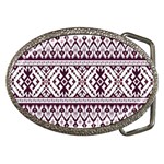 Illustration Ukrainian Folk Seamless Pattern Ornament Belt Buckles Front