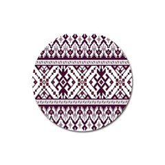 Illustration Ukrainian Folk Seamless Pattern Ornament Magnet 3  (round) by Proyonanggan