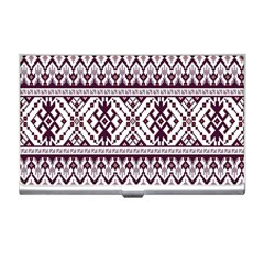 Illustration Ukrainian Folk Seamless Pattern Ornament Business Card Holder by Proyonanggan