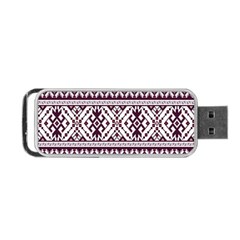 Illustration Ukrainian Folk Seamless Pattern Ornament Portable Usb Flash (two Sides) by Proyonanggan