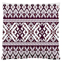 Illustration Ukrainian Folk Seamless Pattern Ornament Large Premium Plush Fleece Cushion Case (two Sides) by Proyonanggan