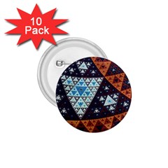 Fractal Triangle Geometric Abstract Pattern 1 75  Buttons (10 Pack) by Cemarart