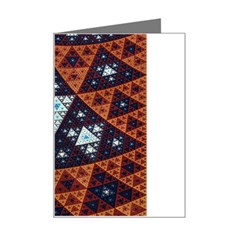 Fractal Triangle Geometric Abstract Pattern Mini Greeting Card by Cemarart