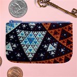 Fractal Triangle Geometric Abstract Pattern Large Coin Purse Front