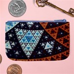 Fractal Triangle Geometric Abstract Pattern Large Coin Purse Back