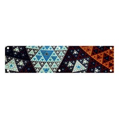 Fractal Triangle Geometric Abstract Pattern Banner And Sign 4  X 1  by Cemarart