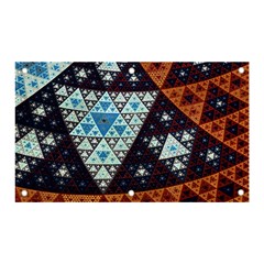 Fractal Triangle Geometric Abstract Pattern Banner And Sign 5  X 3  by Cemarart