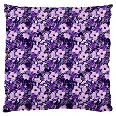 Purple Flowers 001 Purple Flowers 02 16  Baby Flannel Cushion Case (two Sides) by DinkovaArt