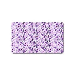 Purple Flowers 001 Magnet (Name Card)