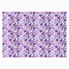 Purple Flowers 001 Large Glasses Cloth (2 Sides)