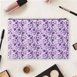 Purple Flowers 001 Cosmetic Bag (Large) Back