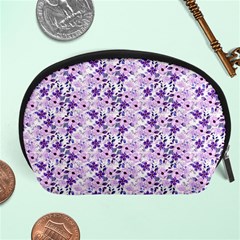 Purple Flowers 001 Accessory Pouch (Large)