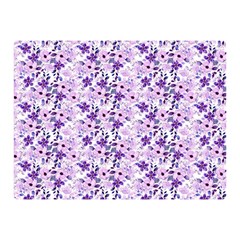 Purple Flowers 001 Two Sides Premium Plush Fleece Blanket (Mini)