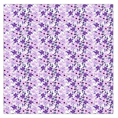 Purple Flowers 001 Square Satin Scarf (36  x 36 )