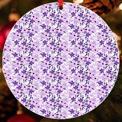 Purple Flowers 001 UV Print Acrylic Ornament Round