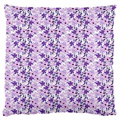 Purple Flowers 001 16  Baby Flannel Cushion Case (two Sides) by DinkovaArt