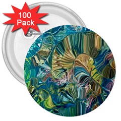 Abstract Petals 3  Buttons (100 Pack)  by kaleidomarblingart