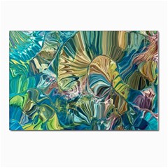 Abstract Petals Postcards 5  X 7  (pkg Of 10) by kaleidomarblingart